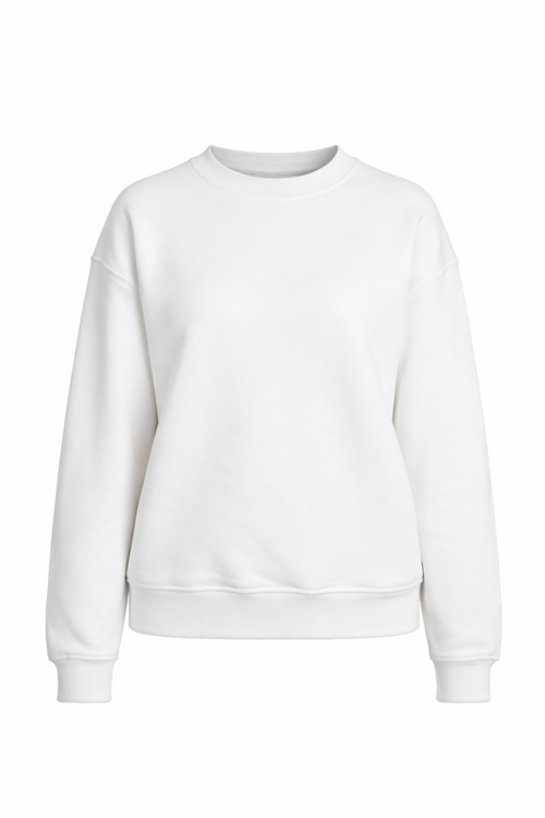 White sweatshirt on a white background
